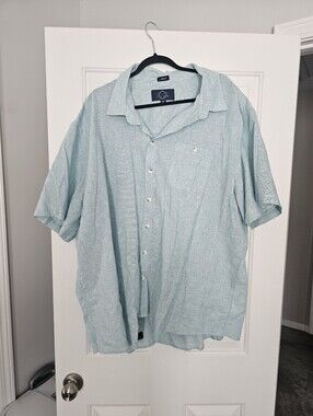 Even Tide Short-Sleeve Button-Up Shirt Size 3XL